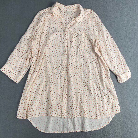 KC Khakis & Co ,Button‎ Women's size XL Shirt  Long Sleeve Floral Lagenlook - Picture 10 of 10